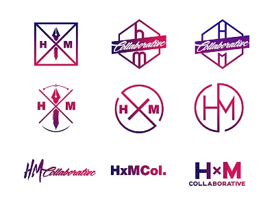 HxM collaborative branding design graphic design identity logo