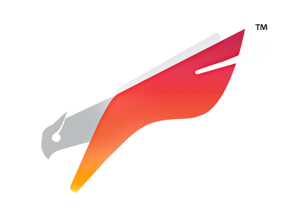 Tethered Brand brand eagle falcon illustration logo typography