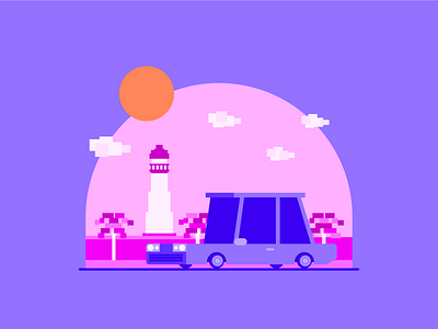 The Scenic Route branding character clean design flat icon illustration logo minimal mobile ui vector