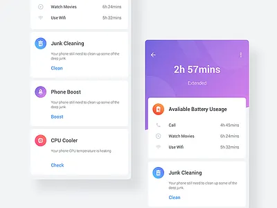 Scan Result battery boost network safe scan ui ux wifi