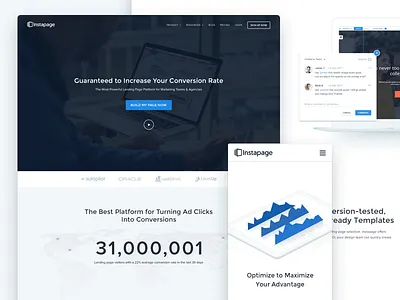 Instapage Homepage Responsive Web Design homepage instapage mobile rwd user interface design web design