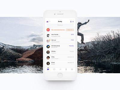 Firefly IM Page app firefly im internet of things mobile rescue sos ui ux