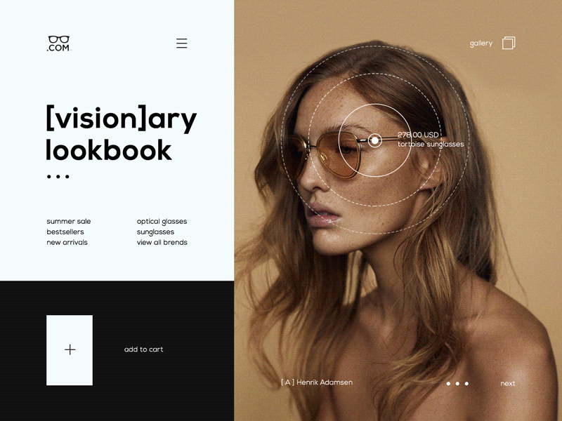 Superlative: 01 Glasses.com clean design flat gif glasses.com grid minimal perfect ui ux web website