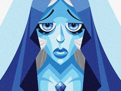 Blue Diamond blue diamond flat geometric illustrator steven universe
