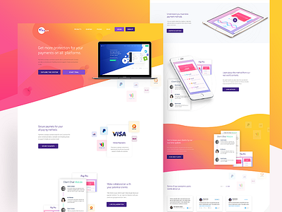 Payye Landing Page 2 app design gradient home lander landing new trend ui ux web website