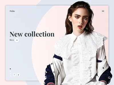 Follte web site blue minimalism pink site typo ui ux web white