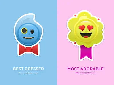 Present Tenses Bachelorette Awards award bachelorette bowtie face icon illustration present tenses ribbon sticker