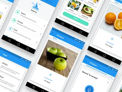 Language Learning App - Lesson app audio card course education language learn lesson material mobile progress vocabulary