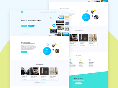 Pixel Homepage colour design marketing pixel portfolio site startup studio ui ux web