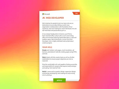 Daily UI :: 46 - Job listing daily ui flat job ui