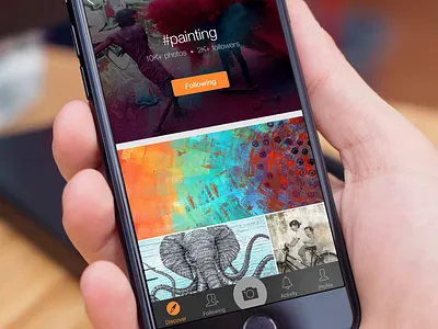 MyiArts - Discover activity art arts camera discover ios login myiarts post search settings share