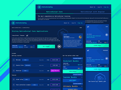 NativeScripting Website coding dark design education interaction interface programming ui ux web website