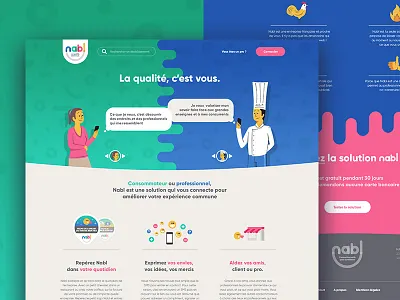 Nabl website blue colorful green illustration interface nabl ui ux web webdesign
