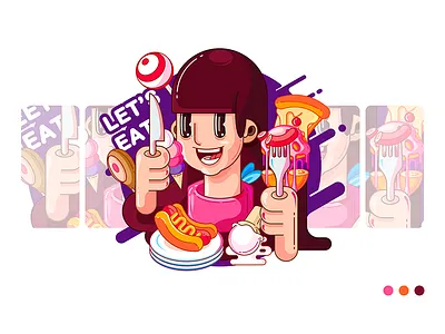 Amy cake donut eat girl icecream pizza