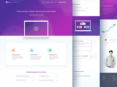 Domain Search Website animation button design domain google identity navigation search ui ux web
