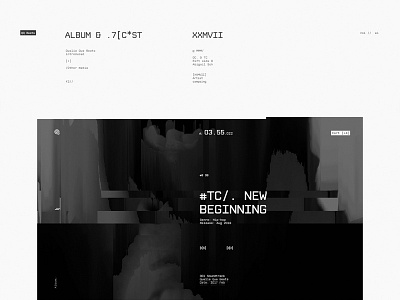 #TC / Play [N. Beginning] album black minimal music sound web