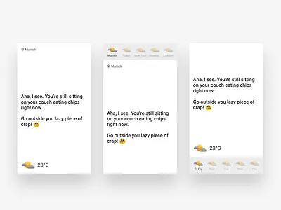 Honest Weather App (Day) app design illustration ios munich ui weather weatherapp