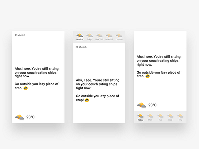 Honest Weather App (Day) app design illustration ios munich ui weather weatherapp