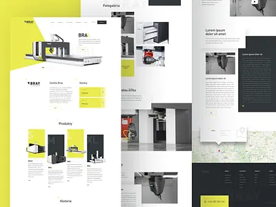 Bray - CNC Machines clean cnc green machines minimalistic ui ux web website white