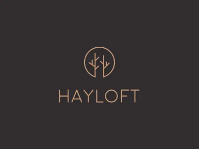 Hayloft brand brand design leather logo packaging pattern symbol tree
