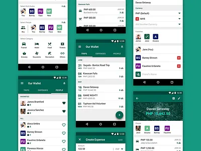 Our Wallet Design Refresh android app finance forms friends group mobile money spend trips ui wallet