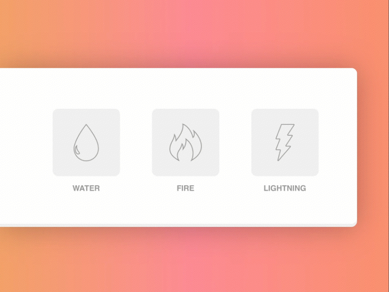 Elements - Toggle animate animation gif off on selected selection state switch toggle ui ux