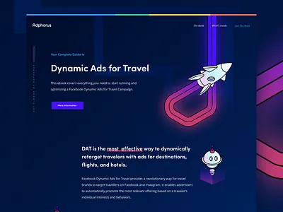 eBook Page book dark design interface landing neon page ui web