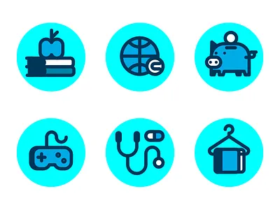 icons for a simulator education game icon illustration line money pictogram simulator vector