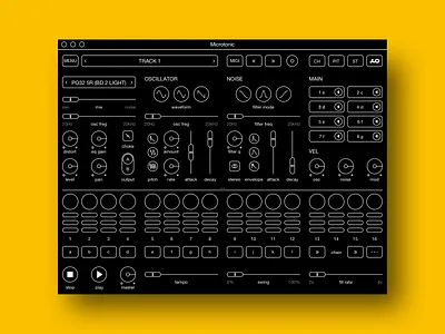 Microtonic redesign app drum machine interface mac microtonic plug in redesign synthesizer ui