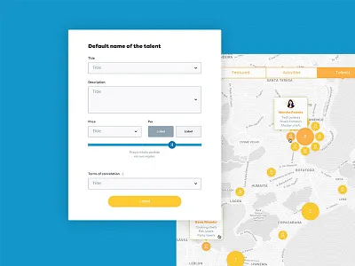 Worbby Web App UI Design - Modals app blue and yellow design mobile modals peer to peer ui ux web website worbby