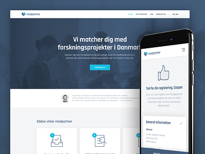 Landingpage – Medpartner app desktop landingpage mobile onepage product responsive saas ui webdesign
