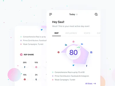 REPPR app chart clean data interface ios social stats track ui web xd