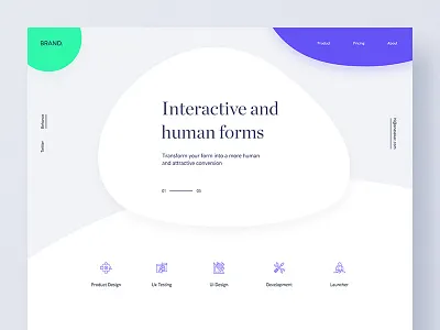 Portfolio Concept Exploration 03 agency bootstrap circle shape design layout minimal portfolio profile simple template typography unusual