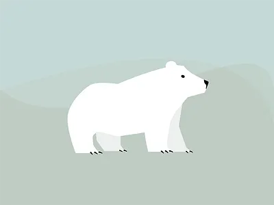 Polar bear animal arctic illustration vector