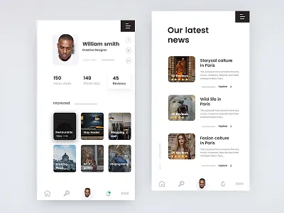 Profile & Blog Page app charity delete ios login map signup zihad