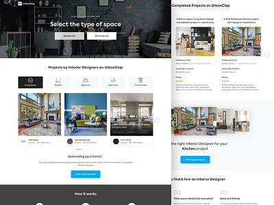Interior Designer Landing Page animation carousel content faq gallery interactive landing page seo web design