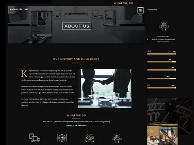 Events About Us Page Website UI UX Design about about us agency branding corporate events flat minimal production ui ux website