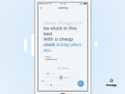 ShazApp - Listening screen album app ios listen mobile music song zhasam