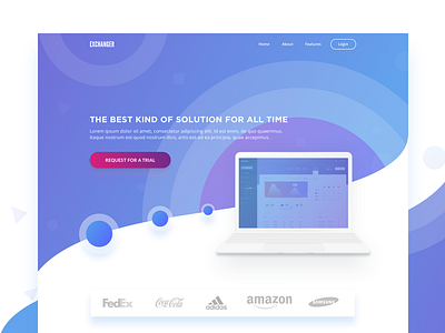 Software Landing Page Header dashboard landing page header design landing page minimal landing page software ui design ux design web app landing page