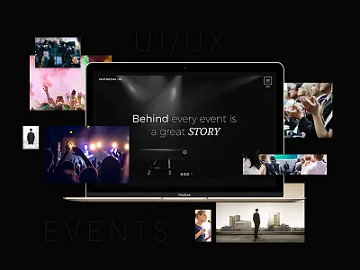 Events & Productions Modern Full Website Design - UI - UX Dark corporate dark events flat luxury minimal modern ui ux website