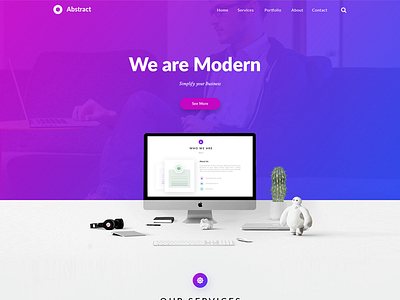 Abstract - Creative PSD Template buy color creative design green one page premium psd template themeforest ui ux