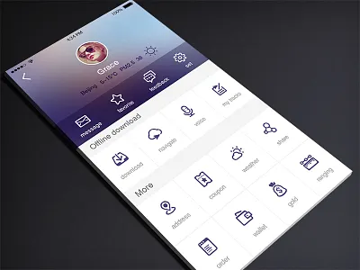 Map app personal center design icon iphone x map mobile phone interface navigation personal center user interface weather