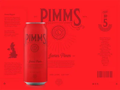 Pimms Rebrand 3 / 6 beer branding design icon illustration lettering logo packaging typography vector