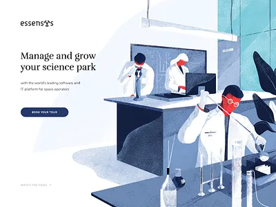 Illustration for the essensys.tech (part 2) blue character digital download freebies header hero icons illustration ios noise team texture web