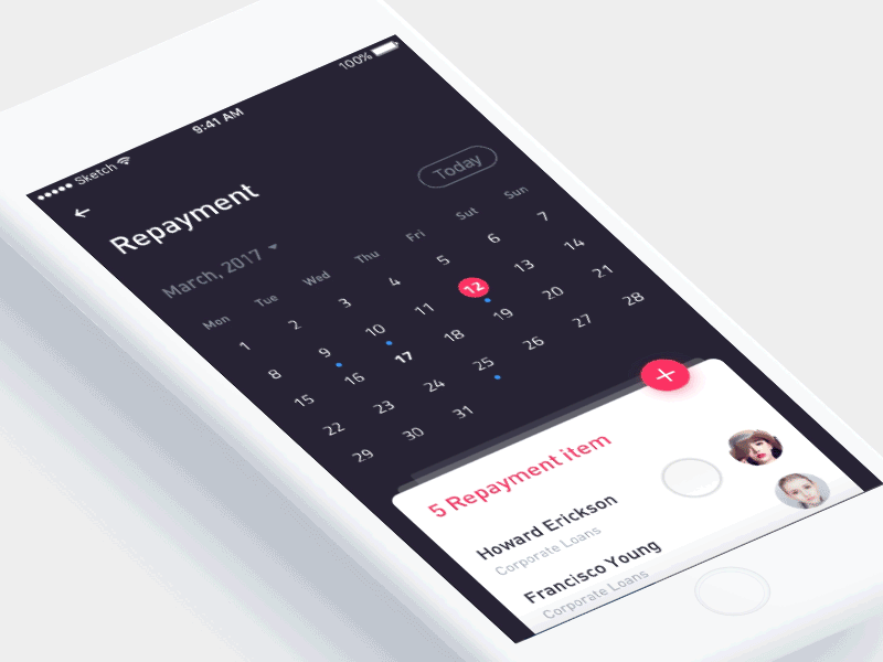 Repayment Dynamic Page calendar date dynamic page repayment ue ui