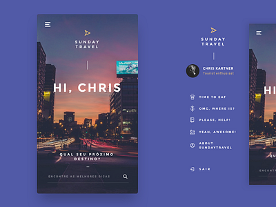 Sunday Travel App app travel ui ux