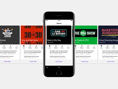 Podcast App app apple ios iphone mobile podcast sports ui ux