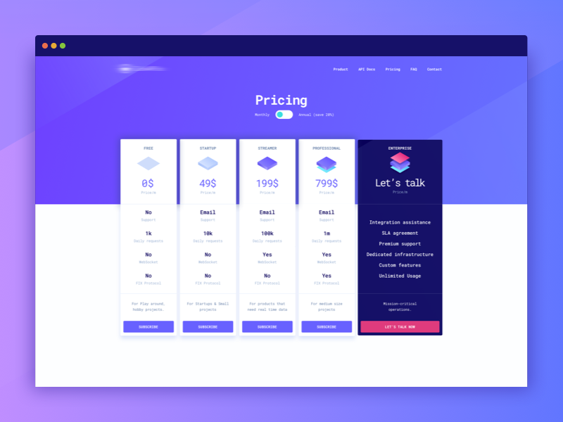 Pricing Page by Riotters on Dribbble