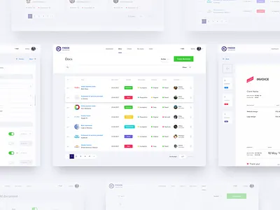 FinDox All Pages UI/UX design dashboard design flat interface material site ui user ux web