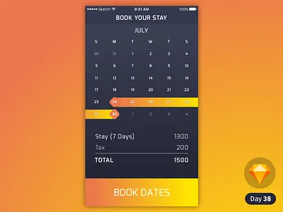 Date Picker | Daily UI | .sketch .sketch booking coupons daily ui date date picker download free freebie hotel booking ui